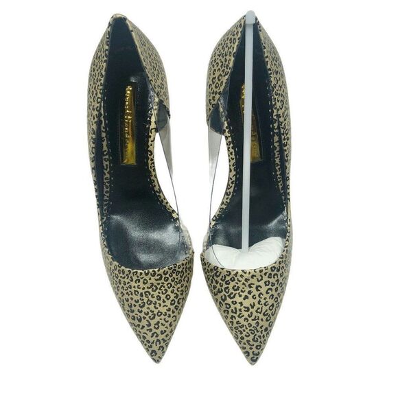 Rupert Sanderson Leopard Leather PVC Clear Side Heeled Pumps Womens Size 39.5 - Picture 4 of 11